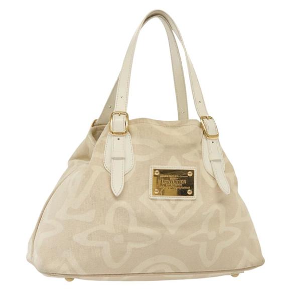 LOUIS VUITTON Cruise Line Tai Sienne PM Bag Canvas Beige M95674 LV Auth bs28204 - Picture 1 of 16